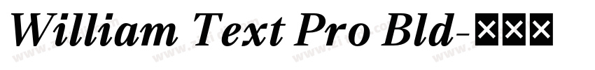 William Text Pro Bld字体转换